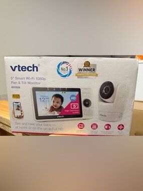 vTech 5" Smart Wi‑Fi 1080p Pan & Tilt Monitor - White